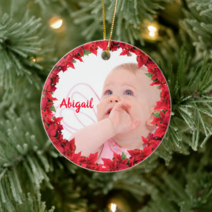 Adorno De Cerámica Navidades fotográficos para niños/ bebés