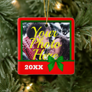 Adorno De Cerámica Navidades fotográficos personalizados