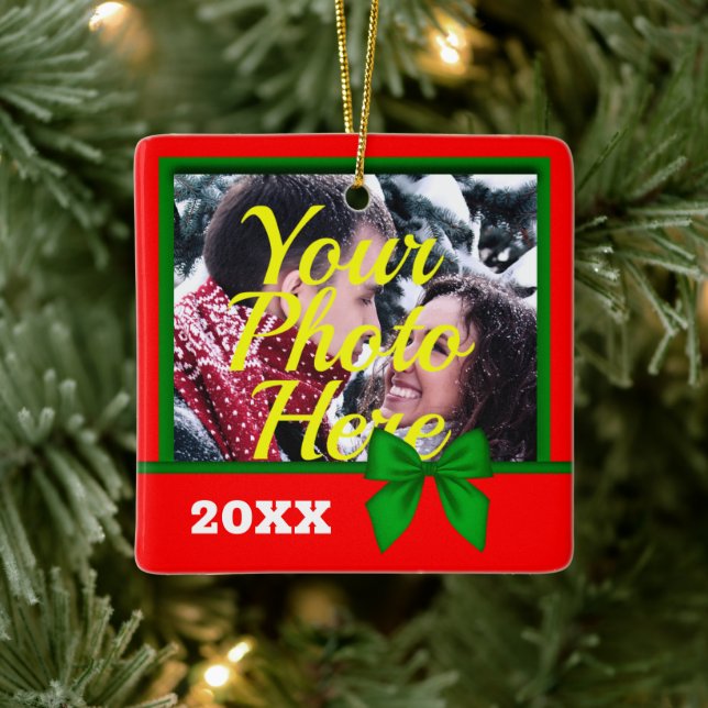 Adorno De Cerámica Navidades fotográficos personalizados (Árbol)