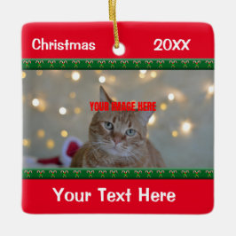 Adorno De Cerámica Navidades fotográficos personalizados