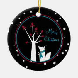 Adorno De Cerámica Navidades Fox y Tree desde nuestra casa a la tuya