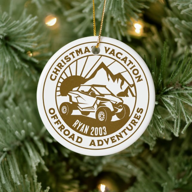 Adorno De Cerámica Navidades fuera de carretera de UTV personalizados (Árbol)