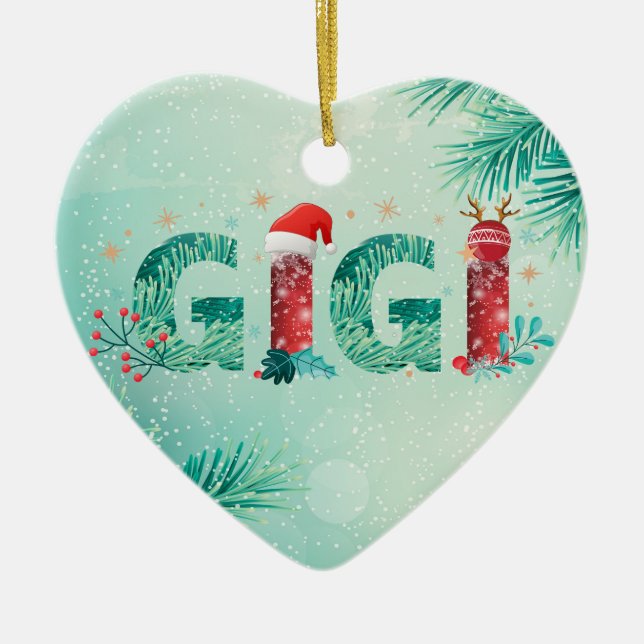 Adorno De Cerámica Navidades Gigi Ornament (Frente)