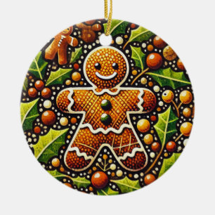 Adorno De Cerámica Navidades Gingerbread Man