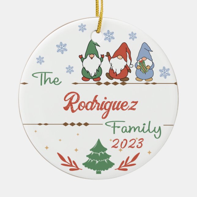 Adorno De Cerámica Navidades Gnomes (Frente)
