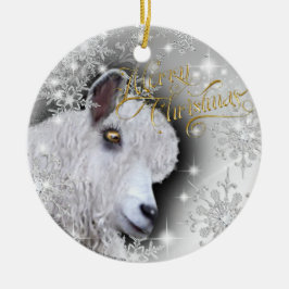 Adorno De Cerámica Navidades Goat BabyGirl AGREGAR tu foto