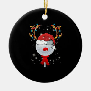 Adorno De Cerámica Navidades Golf Ball