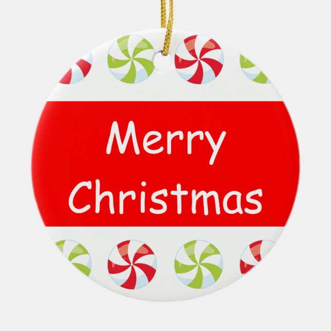 Adorno De Cerámica Navidades golosos conservan el año (Frente)