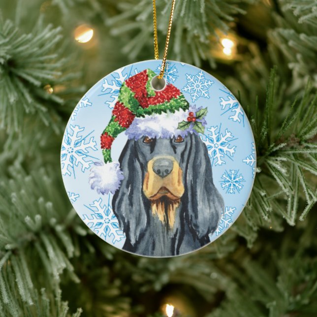 Adorno De Cerámica Navidades Gordon Setter (Árbol)