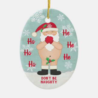 Adorno De Cerámica Navidades graciosos cuelgan al Personalizado Naugh