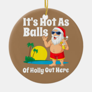 Adorno De Cerámica Navidades Graciosos En Julio Calientes Como Balls 