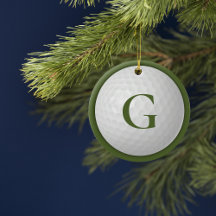 Navidades Green Monogram Ball