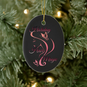 Adorno De Cerámica Navidades Hair Stylist - Holiday Hair Magic