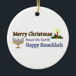 Adorno De Cerámica Navidades Hanukkah<br><div class="desc">¡Ornamento especial,  gran regalo!</div>