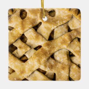 Adorno De Cerámica Navidades Hap-pie Divertido Apple Pie Pun