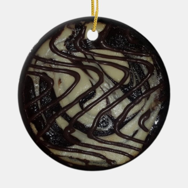 Adorno De Cerámica Navidades Hap-pie Divertido paquete de comida (Frente)