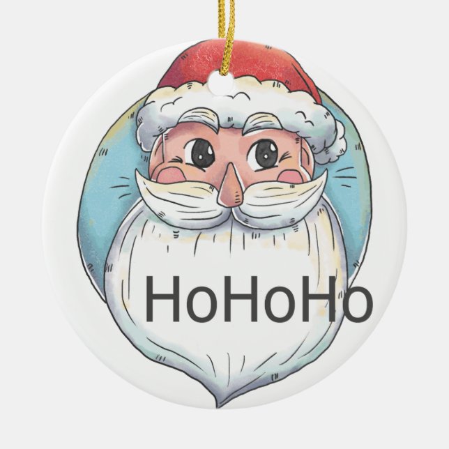 Adorno De Cerámica navidades ho santa claus (Frente)