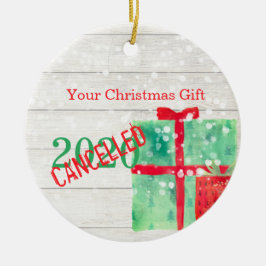 Adorno De Cerámica Navidades Holiday Corona Virus 2020 Rustic Wood