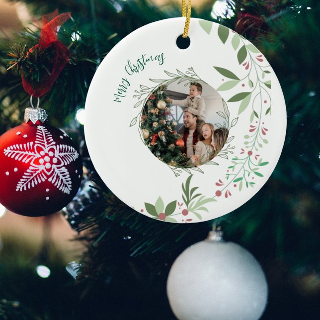 Adorno De Cerámica Navidades Holly Botanic Photo Navy (Subido por el creador)