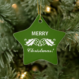 Adorno De Cerámica Navidades Holly Leaves