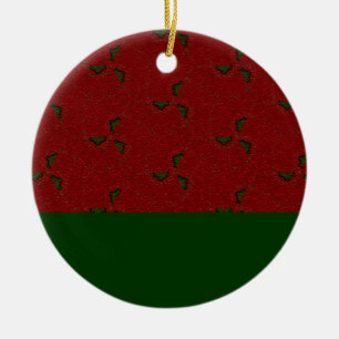 Adorno De Cerámica Navidades Holly Ornament
