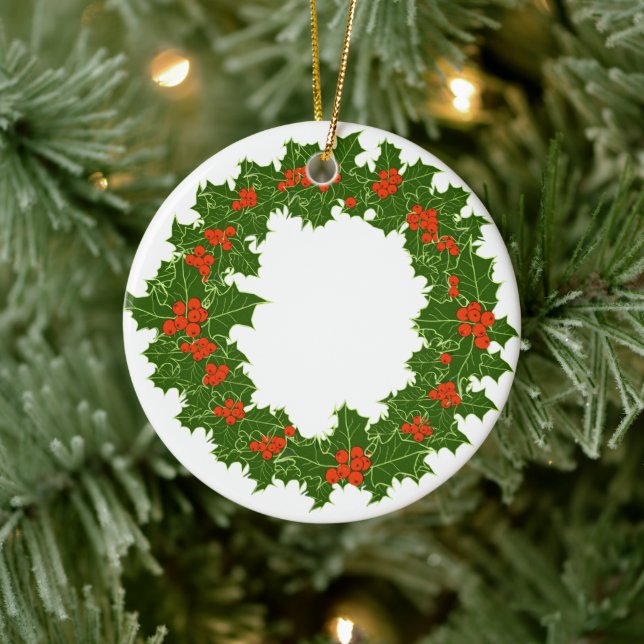 Adorno De Cerámica Navidades Holly Wreath (Árbol)