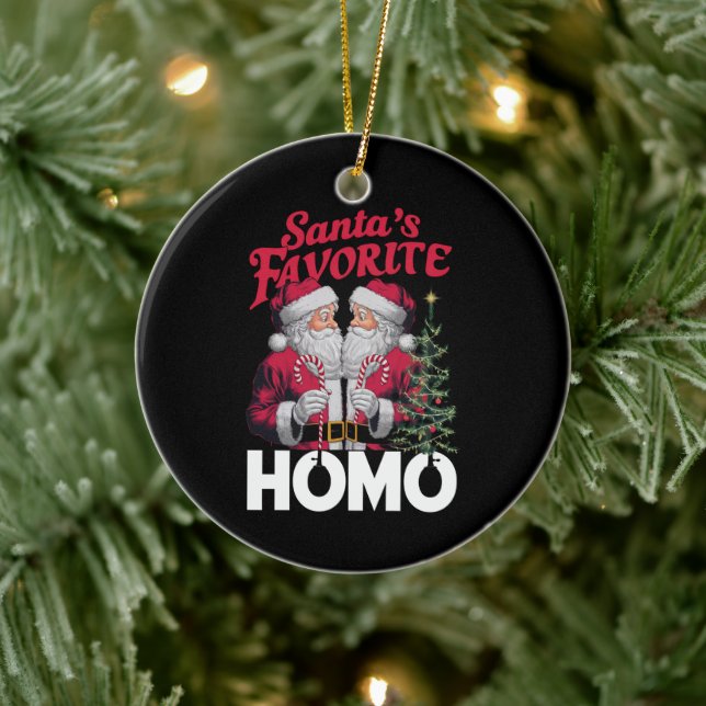Adorno De Cerámica Navidades homosexuales favoritos de Santas (Árbol)