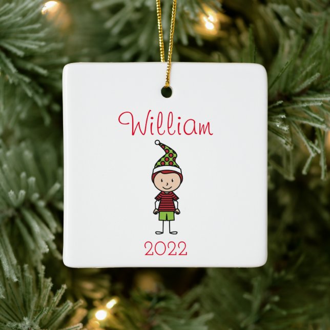 Adorno De Cerámica Navidades infantiles personalizados (Árbol)