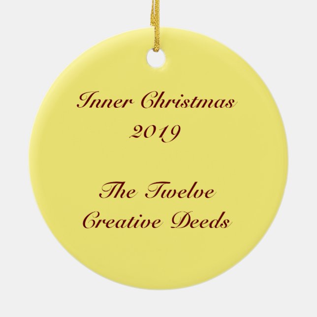 Adorno De Cerámica Navidades interiores Círculo de estrellas 2019 (Atrás)