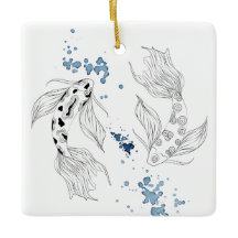 Navidades japoneses de natación de peces Koi