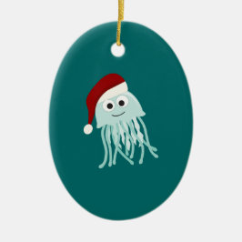 Adorno De Cerámica Navidades Jellyfish