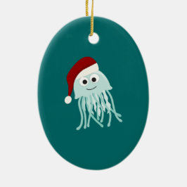 Adorno De Cerámica Navidades Jellyfish