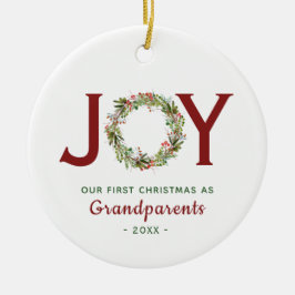 Adorno De Cerámica Navidades Joy-1ª Wreath personalizada