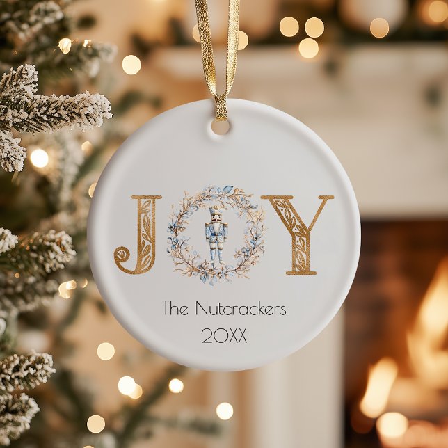Adorno De Cerámica Navidades Joy Nutcracker Watercolor Photo (Subido por el creador)