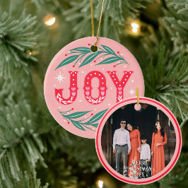 Adorno De Cerámica Navidades Joy Personalizado Foto