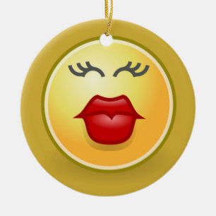 ADORNO DE CERÁMICA NAVIDADES KISSY LIPS TREE ORNAMENTES - ROSTROS SON