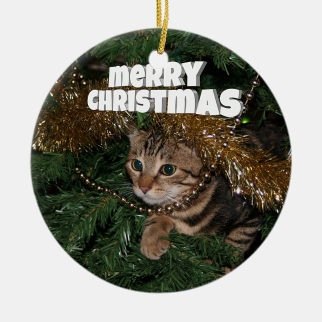 Adorno De Cerámica Navidades Kitty (Frente)