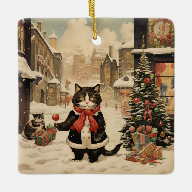 Adorno De Cerámica Navidades Kitty, Día de las Nieves (Anverso)