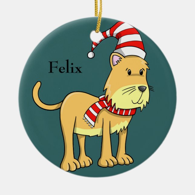 Adorno De Cerámica Navidades Kitty "Felix" Ornament (Frente)