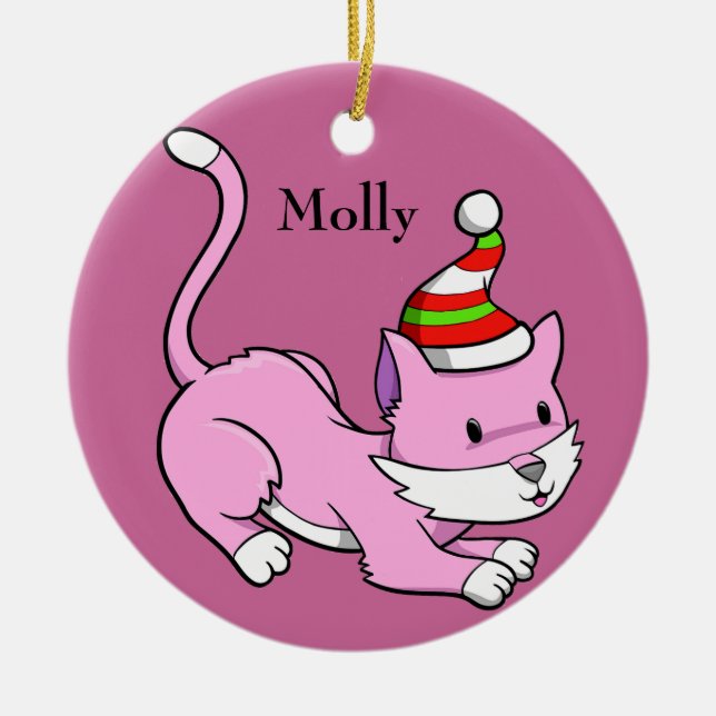 Adorno De Cerámica Navidades Kitty "Molly" Ornament (Frente)