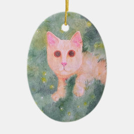 Adorno De Cerámica Navidades Kitty Ornament