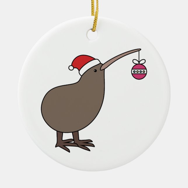 Adorno De Cerámica Navidades Kiwi (Frente)