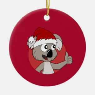 Adorno De Cerámica Navidades koala personalizado