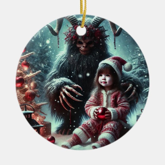 Adorno De Cerámica Navidades Krampus Ornament (Frente)