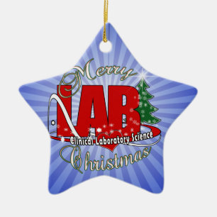 ADORNO DE CERÁMICA NAVIDADES LAB CIENCIA LABORATORIA CLÍNICA
