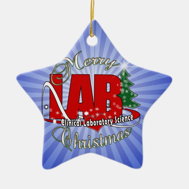 ADORNO DE CERÁMICA NAVIDADES LAB CIENCIA LABORATORIA CLÍNICA (Frente)