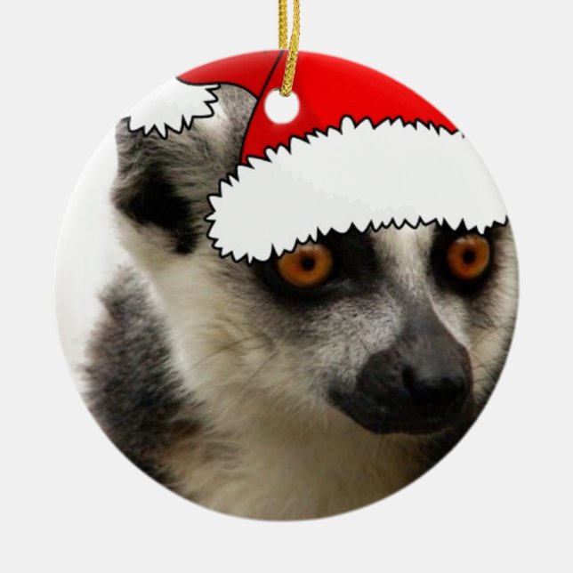 Adorno De Cerámica Navidades Lemur (Frente)