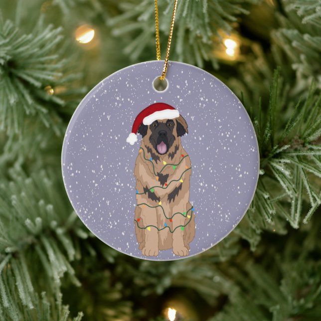 Adorno De Cerámica Navidades Leonberger (Árbol)