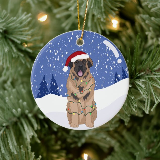 Adorno De Cerámica Navidades Leonberger  (Árbol)