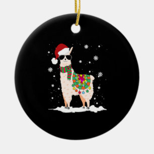 Adorno De Cerámica Navidades Llama - Navidades de la Alpaca
